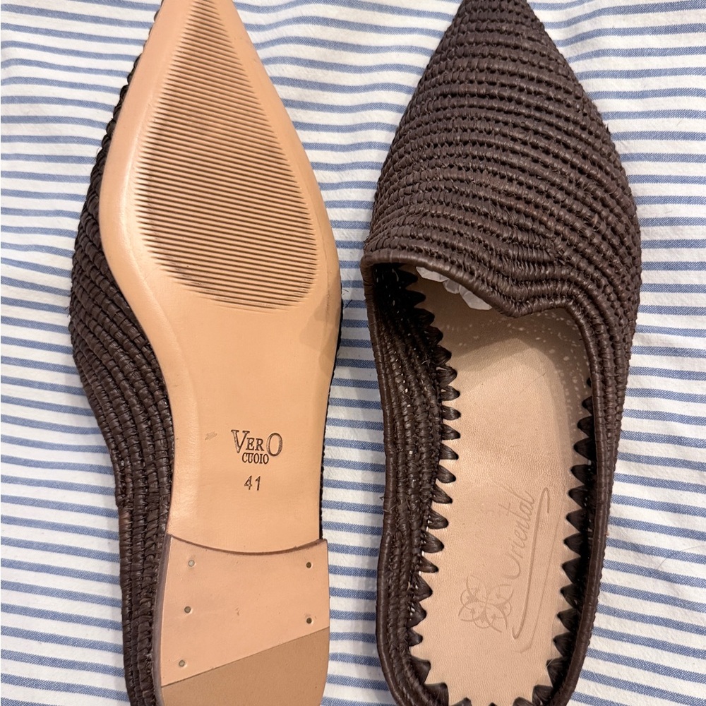 Vero Cuoio Dark Brown Woven Mules - Picture 3 of 5